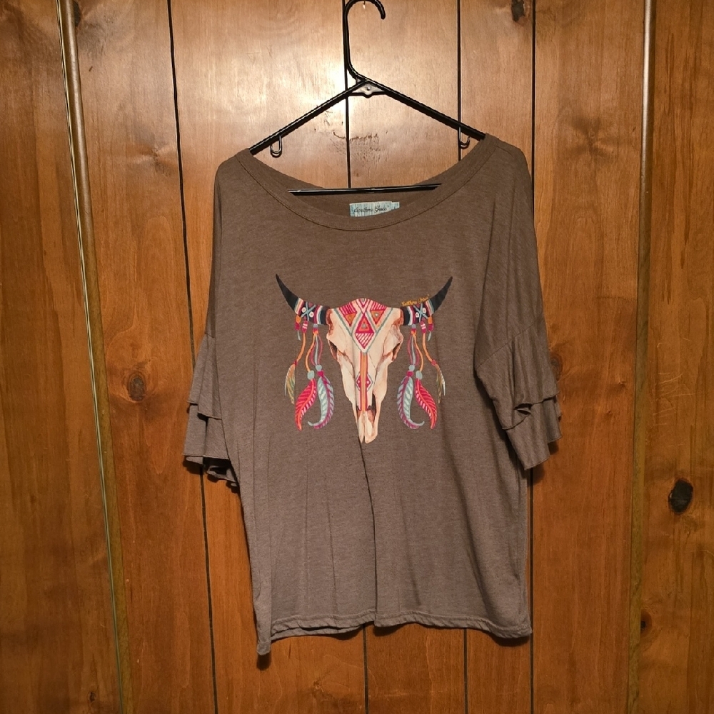 Southern Grace Top with Skull Design